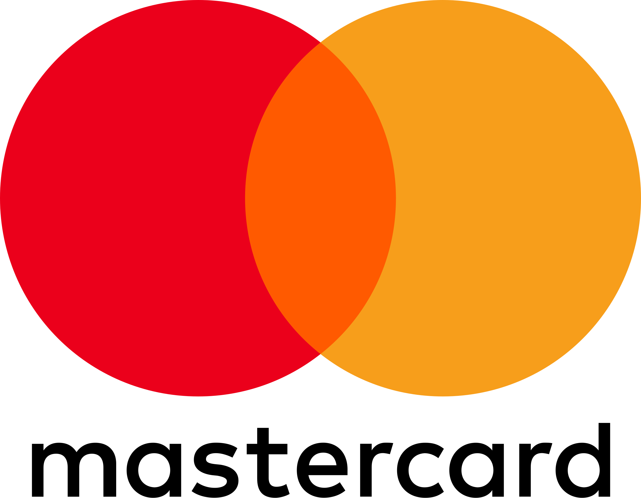 The official Mastercard logo featuring two intersecting circles in red and orange, positioned above the brand name in bold, lowercase black typography. The design is iconic, clean, and minimalist, set against a solid white background. It conveys trust, global financial connectivity, and established payment infrastructure.
