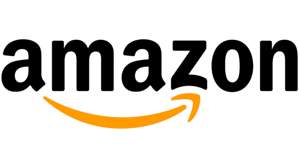 The image displays the iconic Amazon corporate logo featuring the brand name in bold, black, lowercase sans-serif typography. A distinctive curved orange arrow sits beneath the text, starting at the letter 'a' and pointing to 'z' to symbolize comprehensive selection while resembling a smile. The design is minimal and high-contrast on a clean background, representing a key payment source for the company's users.