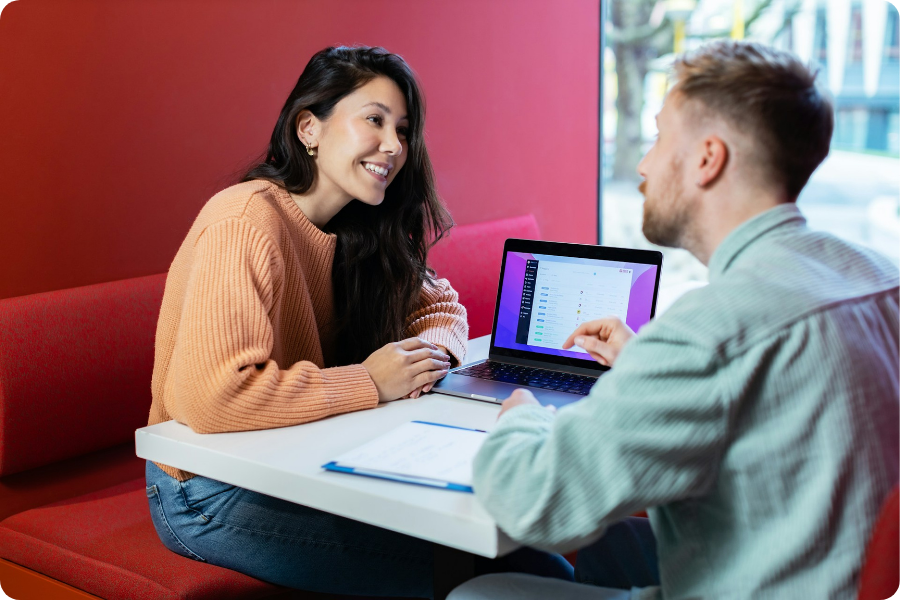 Accountant working at desk